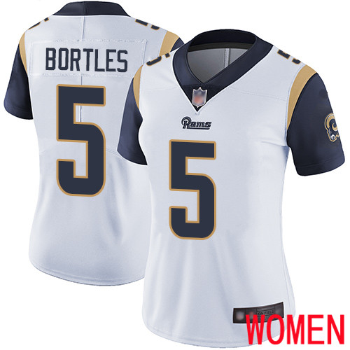 Los Angeles Rams Limited White Women Blake Bortles Road Jersey NFL Football #5 Vapor Untouchable->women nfl jersey->Women Jersey